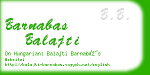 barnabas balajti business card